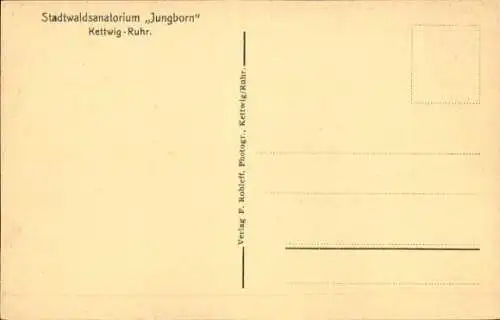 Ak Kettwig Essen im Ruhrgebiet, Stadtwaldsanatorium Jungborn, Baderaum