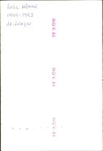 Ak Sänger Will Höhne, Portrait, Autogramm