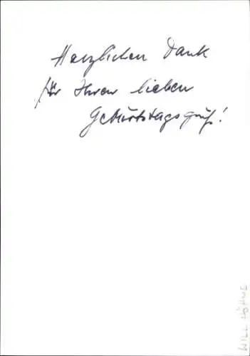 Ak Sänger Will Höhne, Portrait, Autogramm