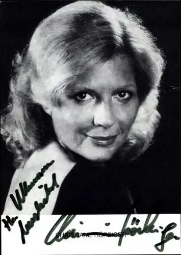 Ak Schauspielerin Christiane Hörbiger, Portrait, Autogramm