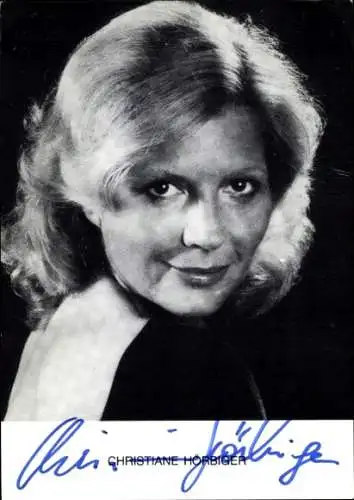 Ak Schauspielerin Christiane Hörbiger, Portrait, Autogramm