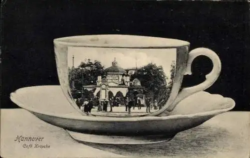 Passepartout Ak Hannover in Niedersachsen, Café Kröpcke, Kaffeetasse