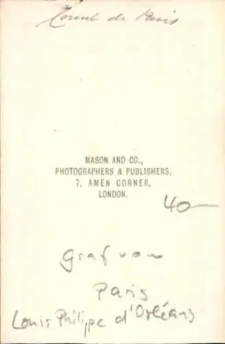 CdV Louis Philippe d'Orleans, Graf von Paris