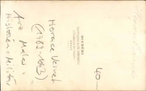 CdV Maler Horace Vernet, Portrait