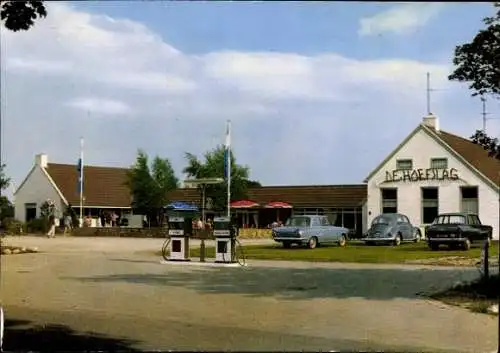 Ak Gasselte Drenthe, Ontspanningscentrum De Hoefslag, Tankstelle