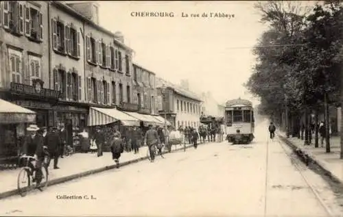 Ak Cherbourg Manche, Rue de l’Abbaye