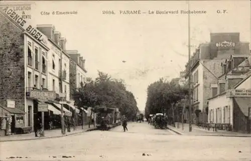 Ak Paramé Saint Malo Ille et Vilaine, Boulevard Rochebonne, Agentur Bidel