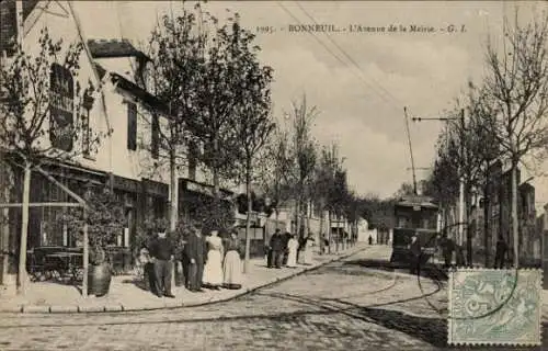 Ak Bonneuil-sur-Marne Val de Marne, Avenue de la Mairie