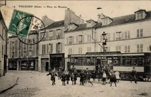 Ak Villejuif Val de Marne, Place du Moutier, Färberei