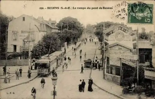 Ak Le Val d'Oise de Bezons, Ramp du Pont de Bezons