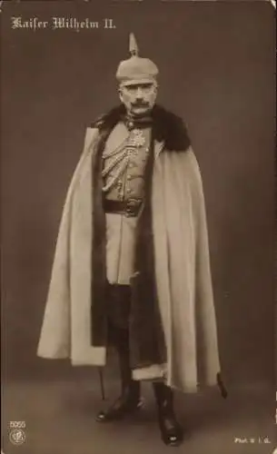 Ak Kaiser Wilhelm II., Portrait in Uniform, Mantel