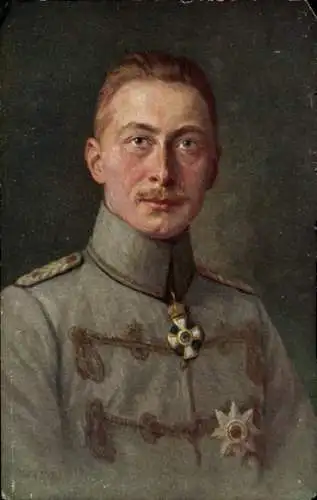 Künstler Ak Kronprinz Wilhelm von Preußen, Portrait