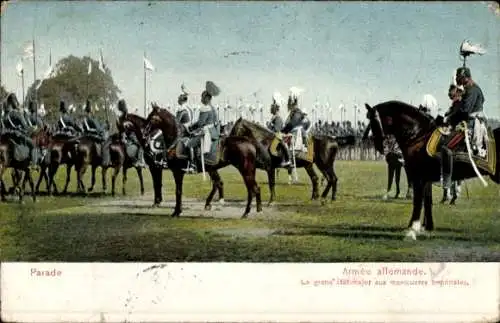 Ak Parade, Deutsches Militär, Feldübungen, Kavallerie, Kaiserreich