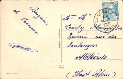 Ak Mädchen beim Nähen, Schneider, Nadeln, Spiegel