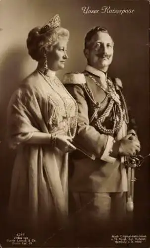 Ak Deutsches Kaiserpaar, Kaiser Wilhelm II., Kaiserin Auguste Viktoria