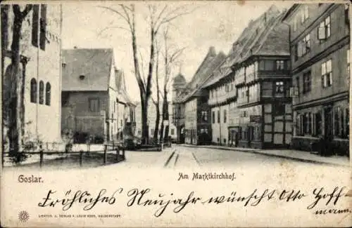 Ak Goslar am Harz, Am Marktkirchhof