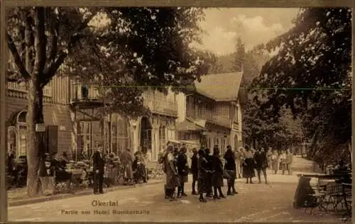 Ak Oker Goslar im Harz, Okertal, Hotel Romkerhalle, Villa Helene