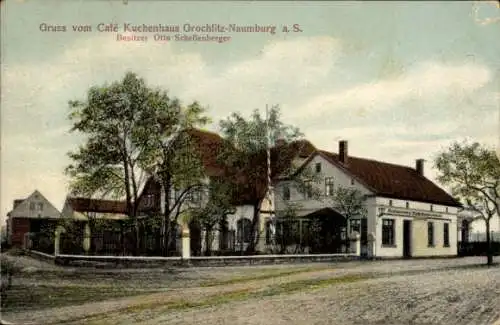 Ak Grochlitz Naumburg an der Saale, Café Kuchenhaus - Bes. Otto Schellenberger