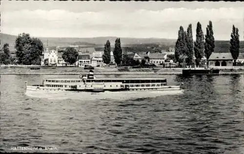 Ak Hattenheim Eltville am Rhein Hessen, Schiff Vaterland