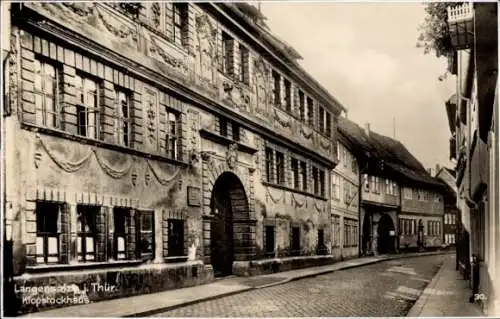 Ak Bad Langensalza in Thüringen, Straßenpartie, Klopstockhaus