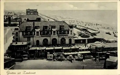 Ak Zandvoort Nordholland Niederlande, Pavillon, Blick auf den Strand