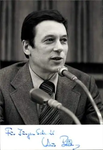 Ak Politiker Klaus Bölling, Regierungssprecher, Autogramm