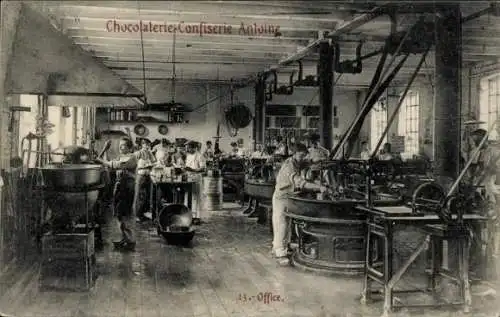 Ak Brüssel Brüssel, Chocolaterie-Confectionery Antoine, Büro