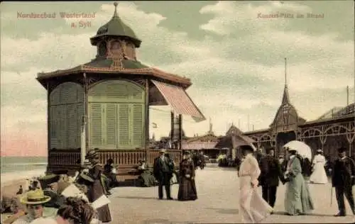 Ak Westerland auf Sylt, Konzert-Platz am Strand