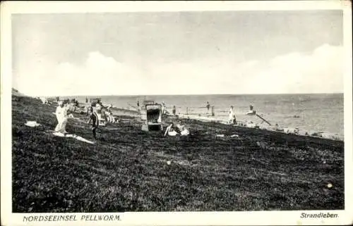 Ak Insel Pellworm Nordfriesland, Strandleben