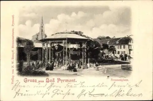 Ak Bad Pyrmont in Niedersachsen, Brunnenplatz