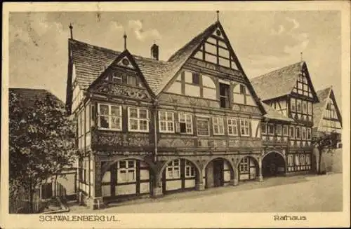 Ak Schwalenberg in Lippe, Rathaus