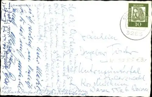 Ak Schwalenberg in Lippe, Straßenpartie, Fachwerkhäuser, Café
