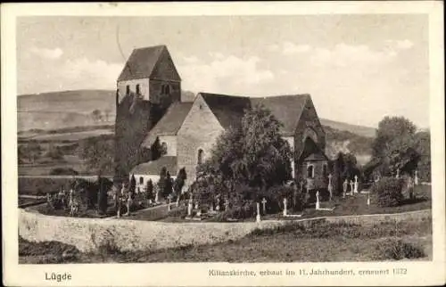 Ak Lügde im Weserbergland, Kilianskirche, Erbaut im 11. Jh., 1872