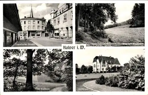 Ak Halver in Westfalen, Freibad, Frankfurter Straße, Eichholz, Amtshaus