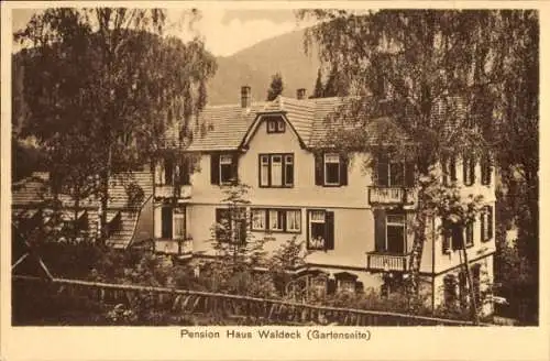 Ak Hagen im Teutoburger Wald, Haus Waldeck, Gartenseite