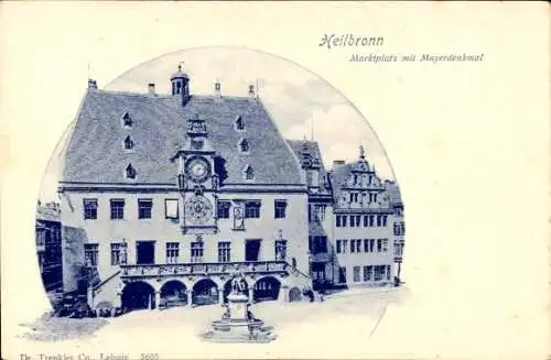 Ak Heilbronn am Neckar, Marktplatz, Mayendenkmal, Rathaus