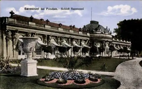 Ak Potsdam, Schloss Sanssouci, oberste Terrasse