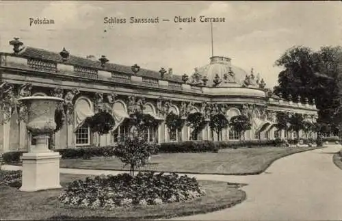 Ak Potsdam, Schloss Sanssouci, oberste Terrasse