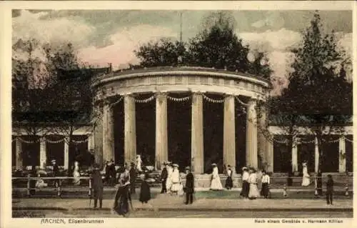 Künstler Ak Killian, Hermann, Aachen, Elisenbrunnen