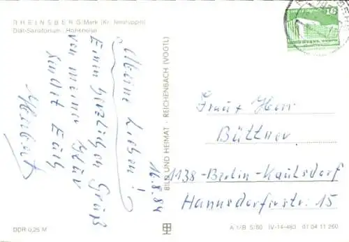 Ak Rheinsberg in der Mark, Diät-Sanatorium Hohenelse