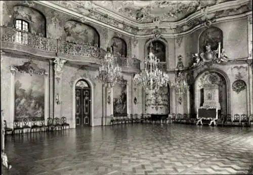 Ak Rudolstadt in Thüringen, Schloss Heidecksburg, großer Festsaal