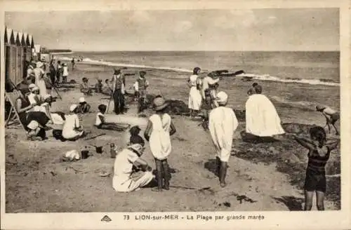 Ak Lion sur Mer Calvados, Strand