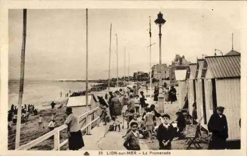 Ak Lion sur Mer Calvados, Promenade