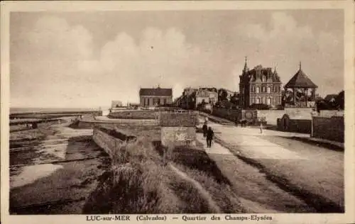 Ak Luc sur Mer Calvados, Quartier des Champs-Elysees