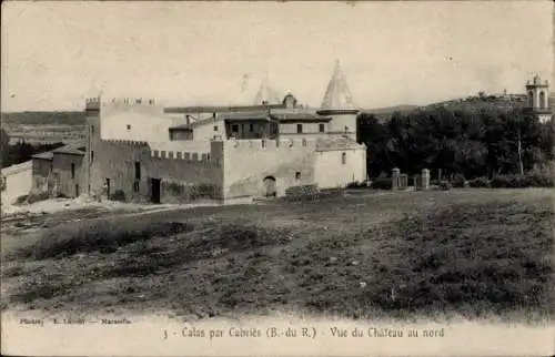 Ak Calas par Cabries, Vue du Chateau au nord