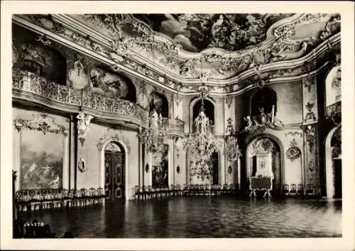 Ak Rudolstadt in Thüringen, Schloss Heidecksburg, Staatl. Museen, Großer Festsaal