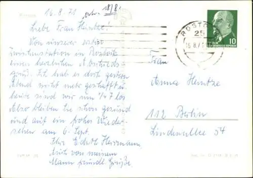 Ak Hansestadt Rostock, Teilansicht, Hafen