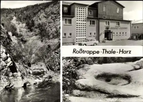 Ak Thale im Harz, Roßtrappe, Schurre, Berghotel, Hufmal