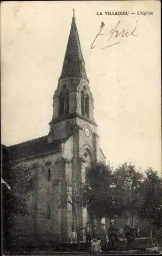 Ak Villedieu Vaucluse, Kirche