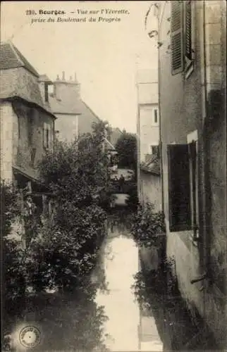 Ak Bourges Cher, Vue sur l'Yevrette